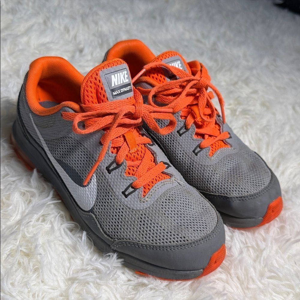 Nike Max Orange and Gray Athletic Shoes